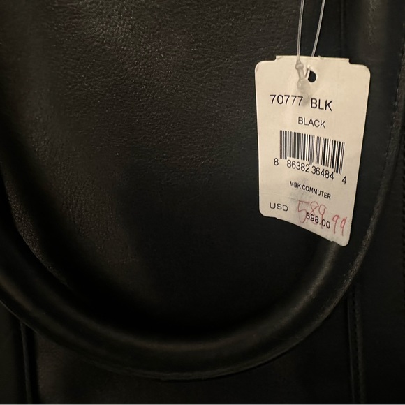 NWT Unisex Coach Black Leather Laptop/Briefcase/Computer BAG - Picture 5 of 12
